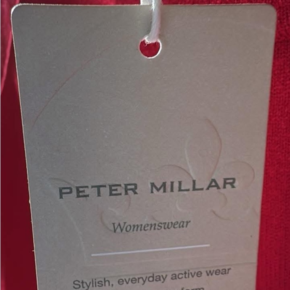 NWT Peter Millar Womens Rouge Hepburn Stripe Sport Turtleneck Sweater XL Red - Picture 5 of 5